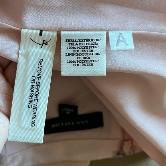 ✨NWT✨🏷Ann Taylor: Pale Pink A-line/Flare Satin-Sheen Fully-Line Skirt - Picture 13 of 14